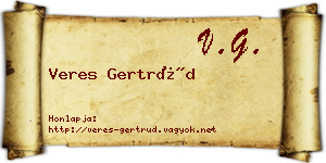 Veres Gertrúd névjegykártya