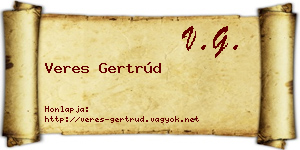 Veres Gertrúd névjegykártya