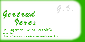 gertrud veres business card